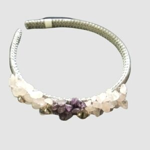 Ann Taylor LOFT Amethyst And Rose Quartz Women's Headband NWT